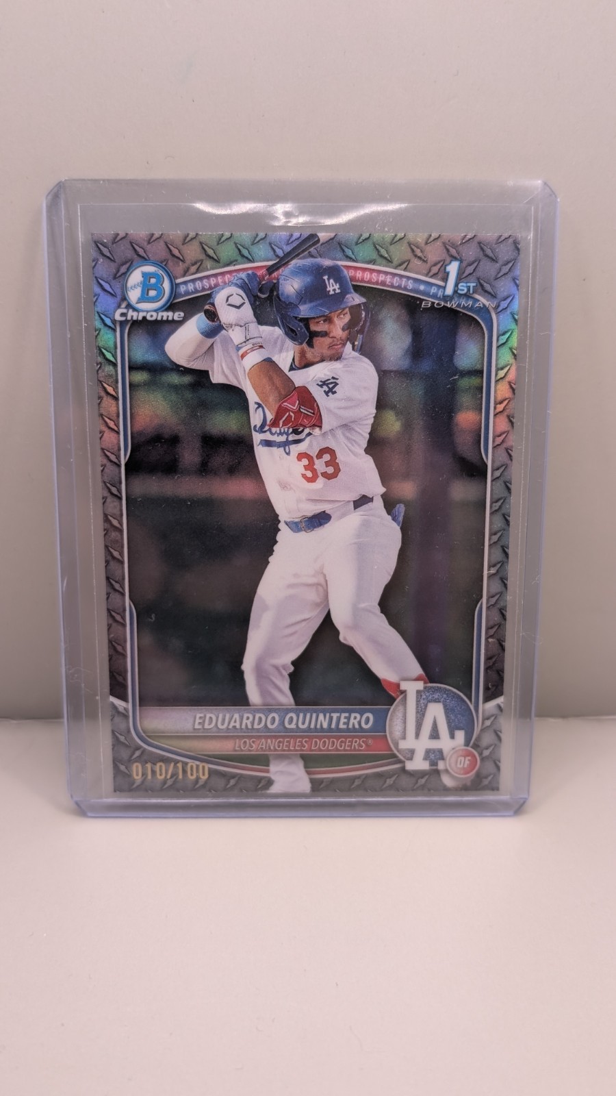 2025 Bowman Chrome Eduardo Quintero 1st Steel Metal Refractor BCP-115 /100