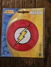 DC Comics The Flash Logo Iron-On Patch Ata-Boy 61025 New Sealed