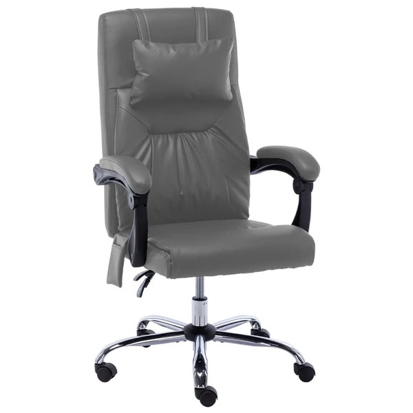 Vidaxl Massage-BüRostuhl Anthrazit Kunstleder Neu-image