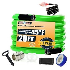 20FT Heated Water Hose for RV Drinking Water, -45°F Freeze Green-20FT