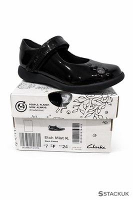 Clarks Kinder Kleinkind Junior Etch Mist K Pokemon Schuhe UK 7 für F schwarz Schule