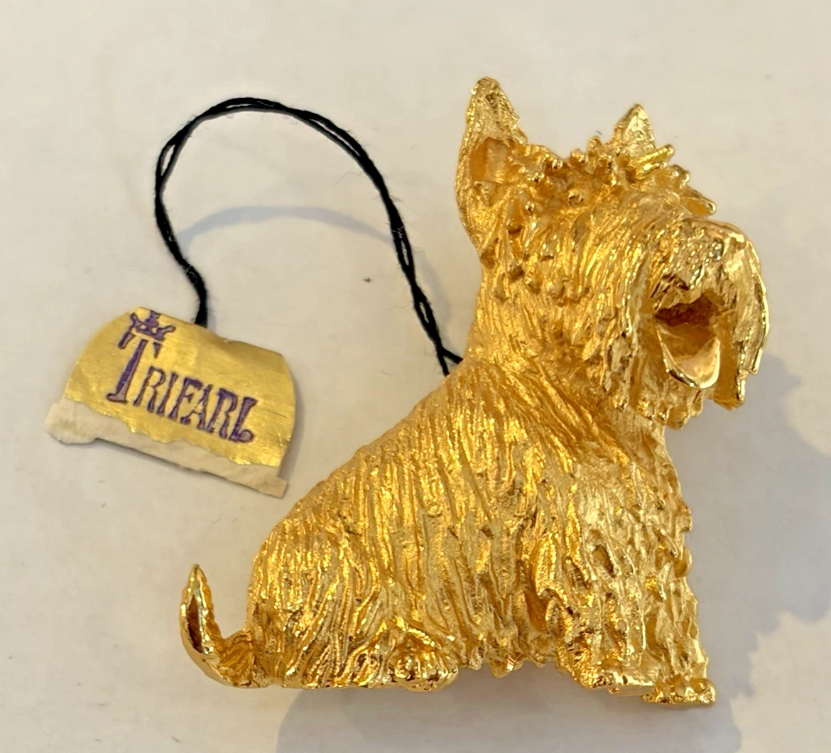 Trifari Dog Brooch for sale | eBay