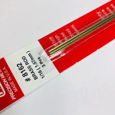 K&S 8162 Solid Brass Rod 1/16" (1.57mm) x 12" (3)