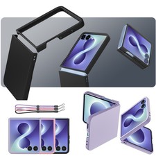 Case For Samsung Galaxy Z Flip 8 5G Liquid Skin Shockproof Back Cover with Strap