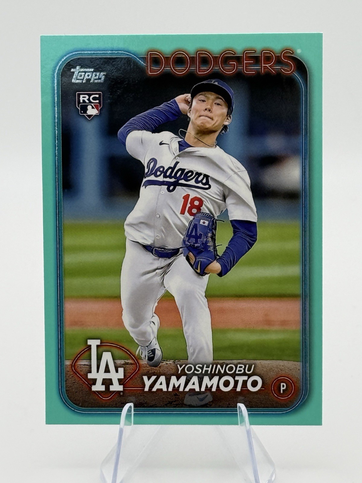 2024 Topps Series 2 - Yoshinobu Yamamoto #553 Aqua (RC)