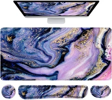 Desk Mat, Mouse Pad with Wrist Rest, 4-In-1 Large Mouse Pads for Desk, Ergonomic