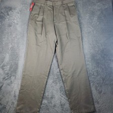 DOCKERS Pants Men 36x36 Gray Original Khaki Classic Fit Cotton Pleated New