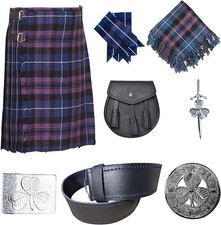 Scottish Traditional 8 Yards Tartan Kilt Outfit for Men Pride Of Scotland, 34 