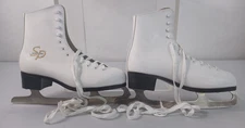 CCM PIROUETTE JAIME SALE & DAVID PELLETEIR WHITE FIGURE ICE SKATES LADIES SIZE 9