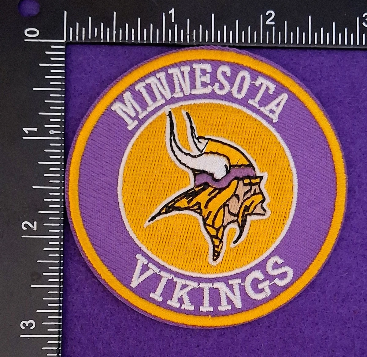 2 Toppe Ricamate Minnesota Vikings NFL – 3,5×2 Pollici Ferro Termoadesivo