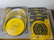 Lot of 8 Dewalt Circular Saw Blades 10" 12" 5/8" DW3218PT DW3128 Etc