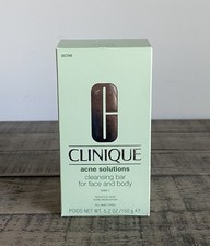 CLINIQUE Acne Solutions Cleansing Bar for Face  Body Full Size 5.2oz With Case