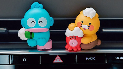 Kakao Friends ChunSik Car Air Freshener Figure Set Dashboard Diffuser Korea