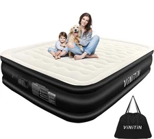 Vinitin Air Mattress Queen with Built in Pump, 18 Elevated Inflatable Blow Up...