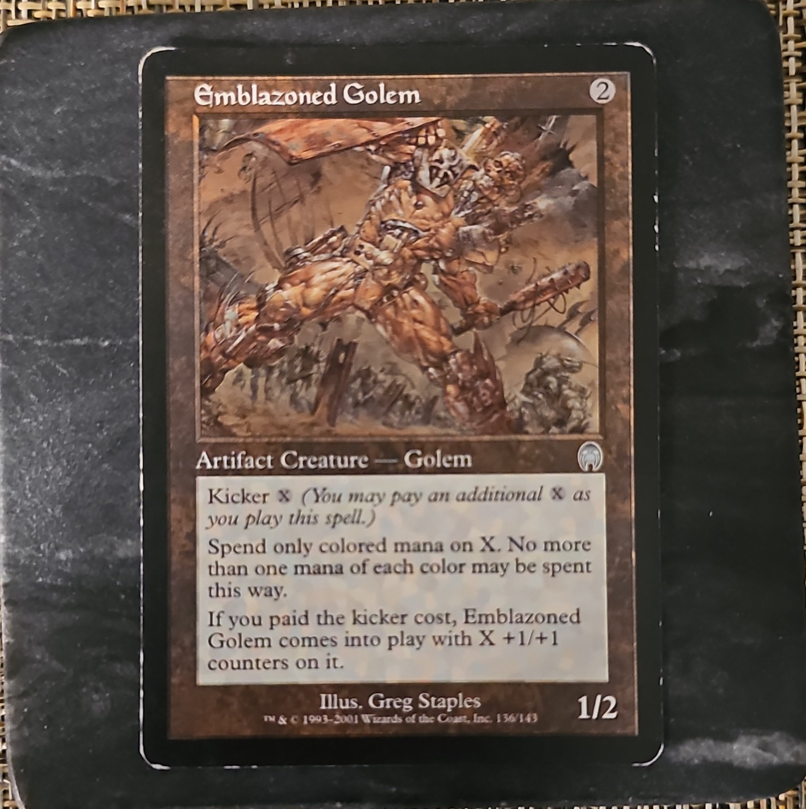 Wizards of the Coast Emblazoned Golem Apocalypse 136/143 Uncommon 2001 EN