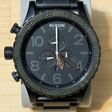 Orologio Analogico Uomo Nixon The 51-30 Chrono "Simplify" Cronografo Nero FUNZIONA LEGGI