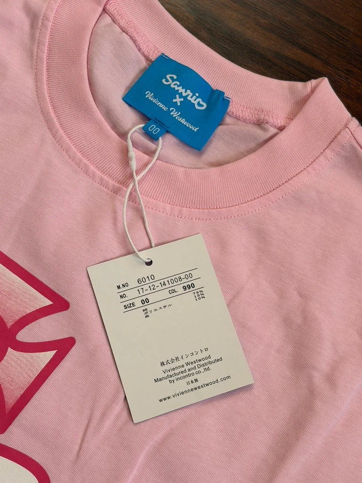 Camiseta Rosa Vivienne Westwood x Hello Kitty x Sanrio Colaboración Talla 00 📏 21x27 Foto 3 de 4