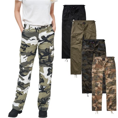 Brandit Ladies BDU Ripstop Trousers Cargo Pockets Outdoor Pants Hiking Cotton