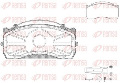 REMSA Bremsbelagsatz Scheibenbremse JCA 815.80 für MERCEDES MAN ATEGO TGL 1