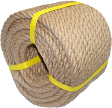 100 Natural Hemp Rope Twisted Jute Rope 100 Feet 1/2 Inch 4 Ply Hemp Ropes All