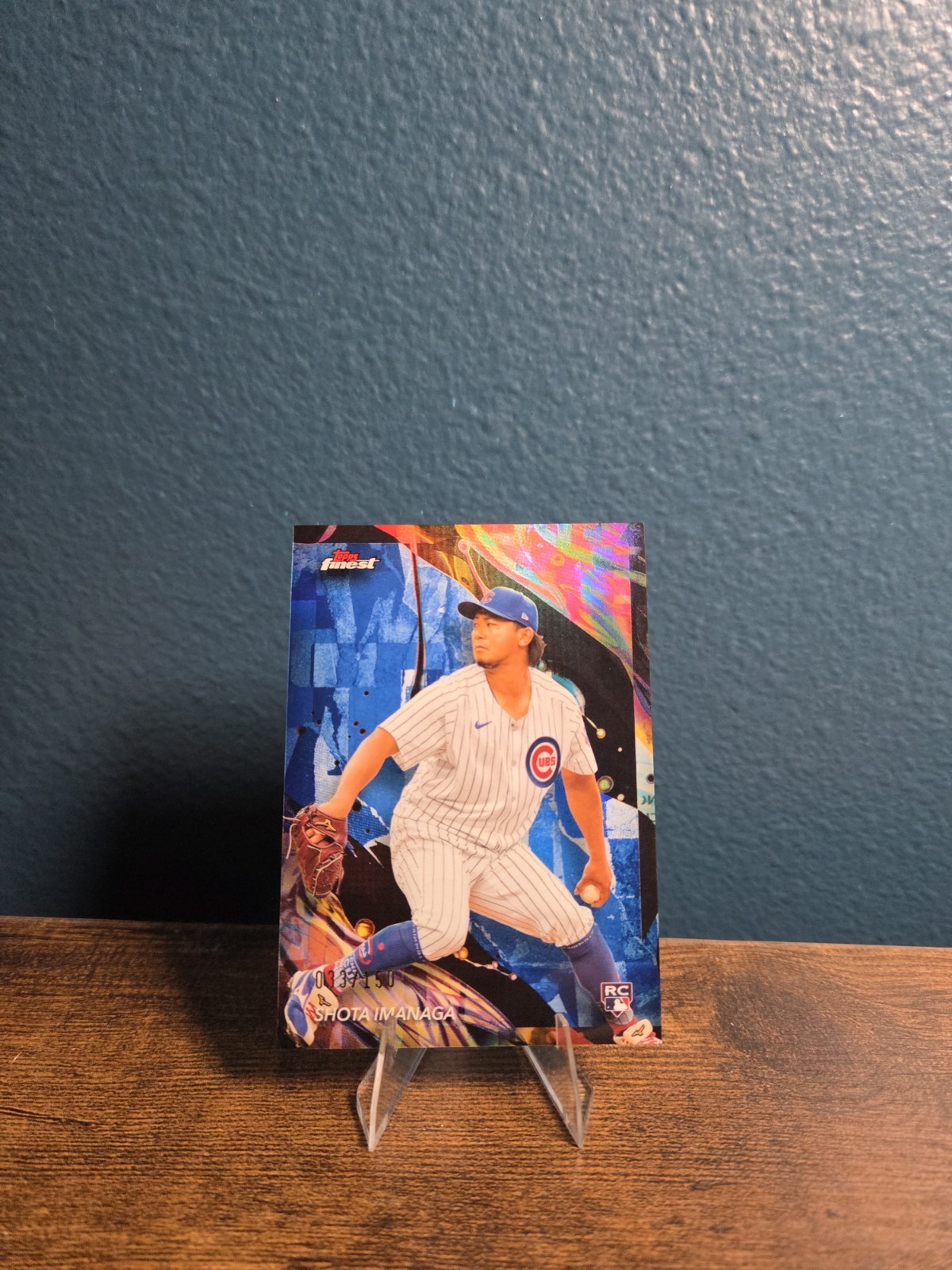 2024 Topps Finest Uncommon #161 Shota Imanaga, Blue Refractor /150 - Cubs (RC)