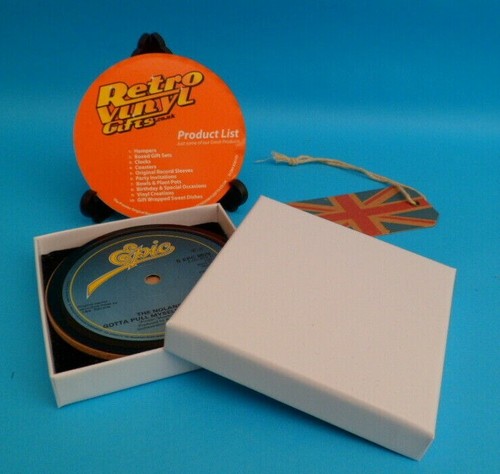 DRINKS COASTERS Upcycled HARD ROCK Vinyl Record Singles Hit Songs LIST 5 - Picture 665 of 984