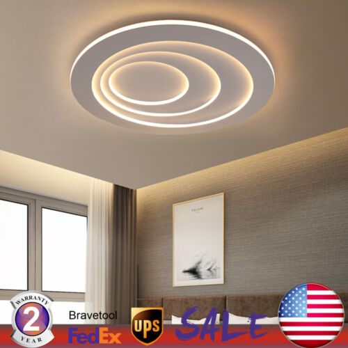 LED Ceiling Down Light Dimmable Flush Mount Home Fixture Lamp w/ Remote Control