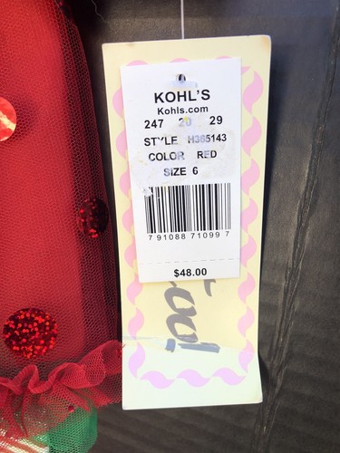 Rare Too Sz 6 Leggings + Tutu Dress w/3D Ribbon Christmas Tree & Sequin Discs - Picture 10 of 11
