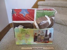 Little Bedding By NoJo 4 Piece Crib Bedding Set Comforter Sheet Ruffle Plush New