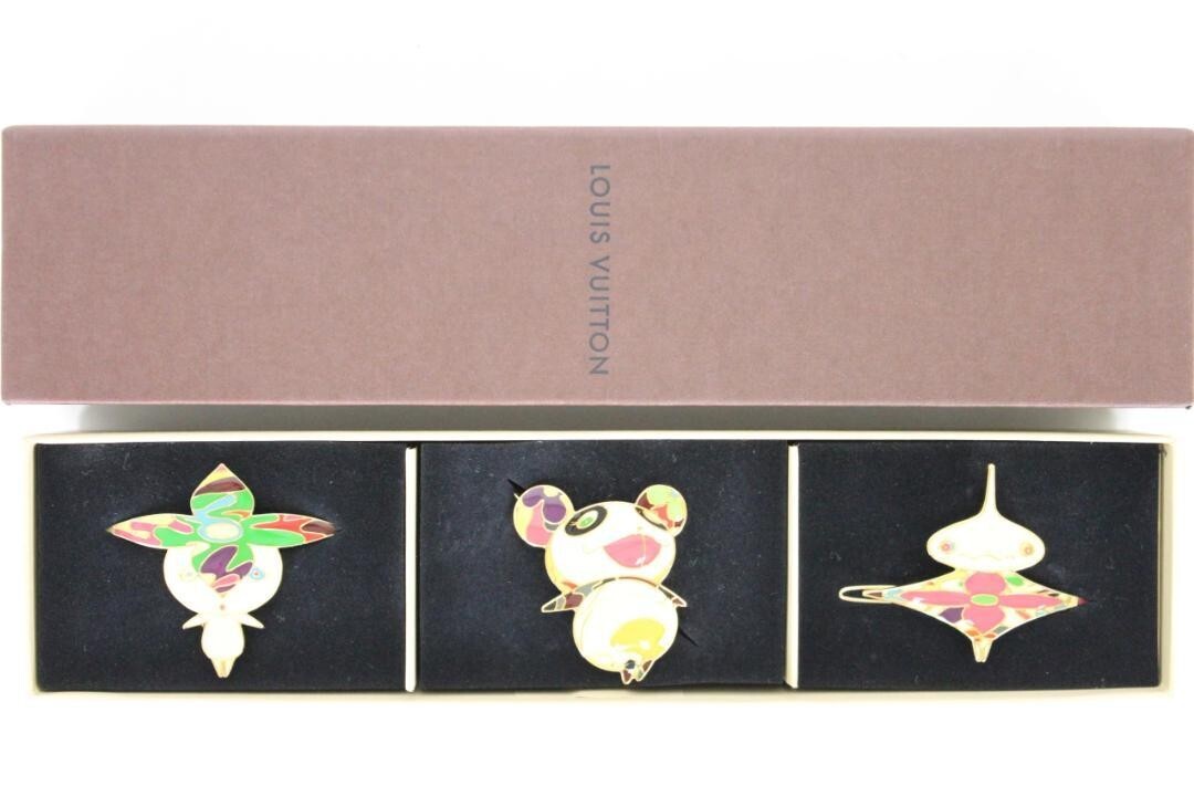 ルイヴィトン　ヘアピン LOUIS VUITTON LV Takashi Murakami Hair Pin 3 Set Multicolor