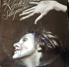 THE KINKS RAY & DAVE DAVIES SIGNED SLEEPWALKER LP JSA COA AUTOGRAPH BECKETT PSA