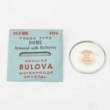 Genuine Bulova Accutron Crystal Ref #889A - 30.6mm Armored Watch Part (C1D15)