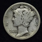 1923-S Mercury Silver Dime GOOD / VG FREE SHIPPING