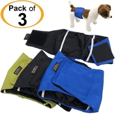 LEAK PROOF Male Dog Diapers Belly Band Wrap Washable Elastic Straps Small Large