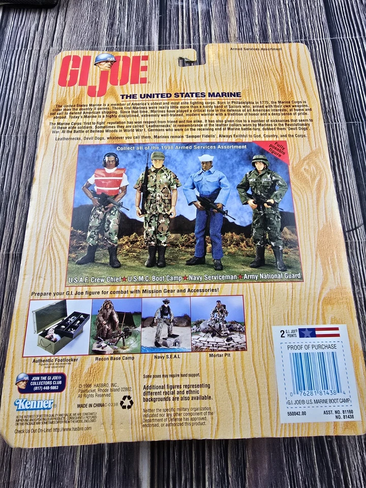 Винтажный 1998 G.I. Joe U.S.M.C. Boot Camp 12» Позируемая Фигурка Морская пехота Военная НОВАЯ - Изображение 3 из 4