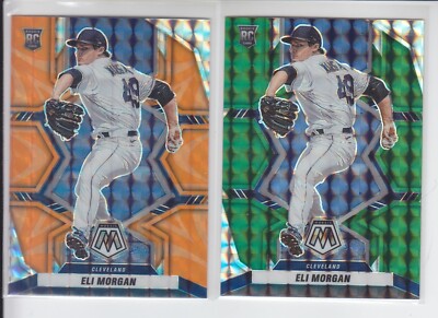 2 - 2022 Mosaic ELI MORGAN RC Orange Reactive + Green Prizm Guardians #217