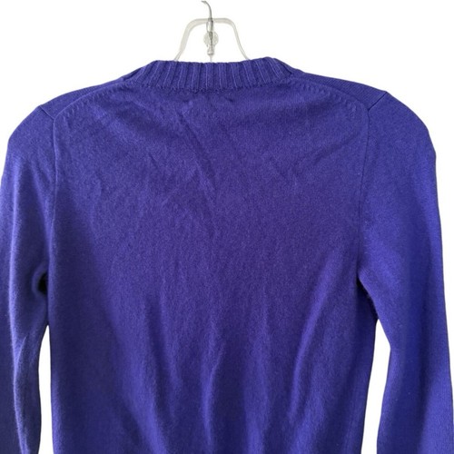 J Crew Cashmere Wool V Neck Lightweight Purple Cardigan Women Size XS Button Up - Picture 7 of 13