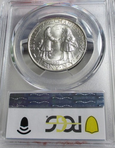 1936 ALBANY COMMEMORATIVE SILVER HALF DOLLAR PCGS MS66 RARE US COIN - Picture 12 of 12