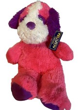 Kellytoy Pink Purple  White Dog Soft Plush NWT