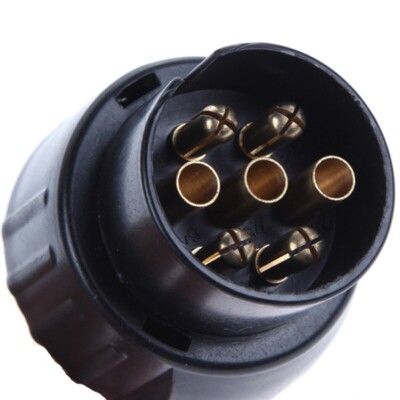 Adattatore Spina Rimorchio 7/13, Da 7 A 13 Poli, Collegamento Gancio Rimorchio Da 7 A 13 Poli Per Rimorchi Per Auto Trattori Roulotte Portabiciclette 81460222