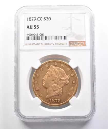 1879-CC $20 Liberty Head Gold Double Eagle AU55 NGC *5597