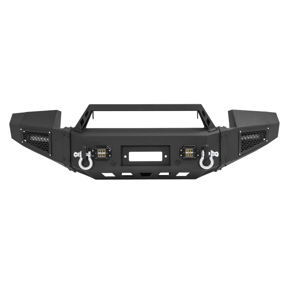 For GMC Sierra 2500HD/ 3500HD 11-14 Steel Front Bumper w/Winch Plate LED Light Foto 3 de 4