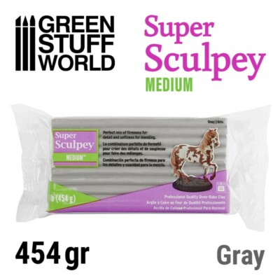 Super Sculpey MEDIUM Blend Grau - 454gr - ofenhärtende Modelliermasse Ton Kitt