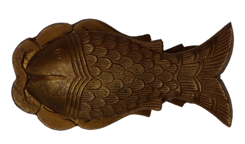 Fish Shape Paper Clip Victorian Style Handmade Brass Napkin Document