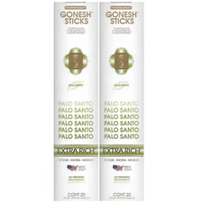 Gonesh Incense Sticks  PALO SANTO  EXTRA RICH 2 Pack 160 Incense Sticks Total