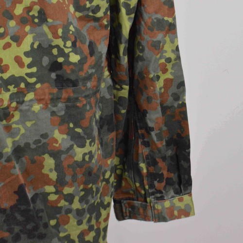 German Bundeswehr Flecktarn Camo Military Parka Jacket GR12 L Tall Hood Woodland - Picture 14 of 15