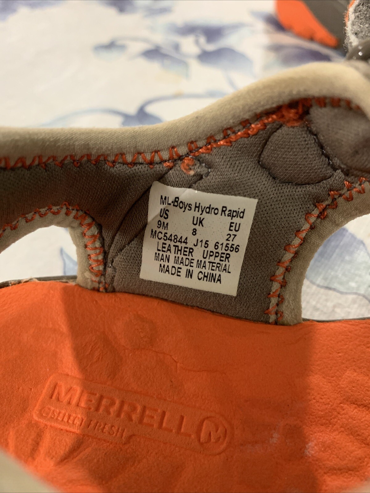 Sandali da trekking Merrell HYDRO RAPID scarpe da acqua bambini taglia 9 M arancione grigio spiaggia