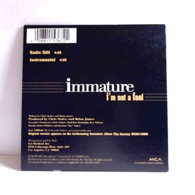 Immature – I'm Not A Fool (CD, US, 1997, MCA) AH345 | eBay