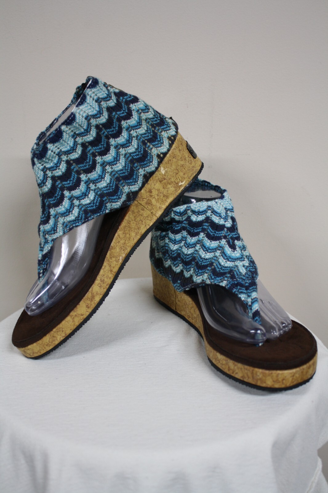 APL NEW Sandalo donna Sun Luks by Muk Luks turchese con zip e gondola taglia 8