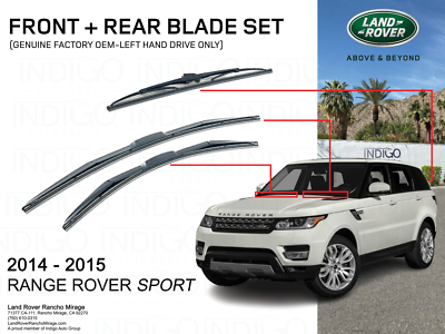 Auto Wisser Bladen Voorruit Voorruit Ruitenwisserblad Voor Achter voor Range voor Rover voor Sport MK2 L494 Facelift 2018-2022(LHD Front Rear